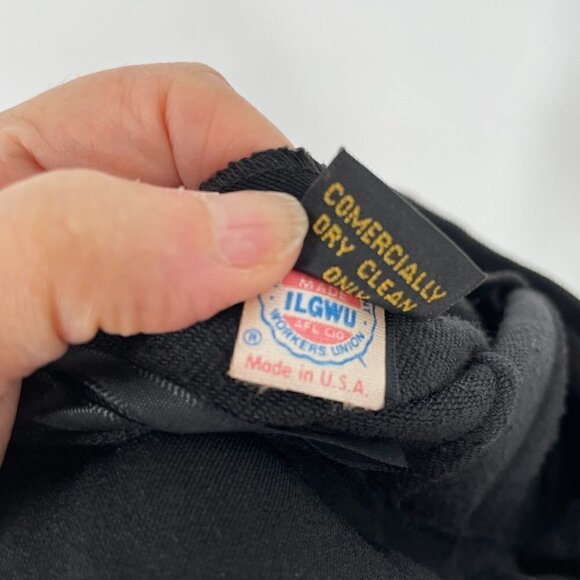 Donna Karan Vintage 80s Black Stirrup Stretch Pants Gold Logo Zip Pulls Small - Picture 12 of 12